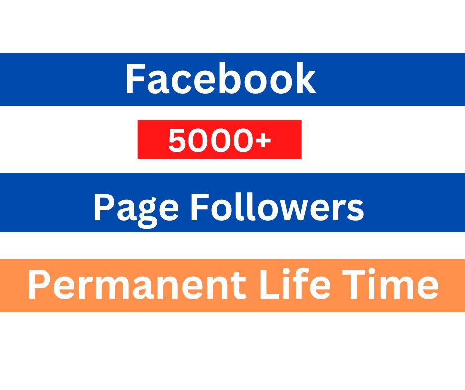 1145You will get 5000+ organic Facebook Page Followers Permanent Lifetime