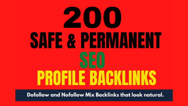 1113I will Make 200 Permanent Do follow High Domain SEO profile backlinks