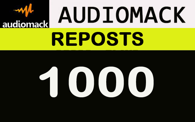 1236500,000 Audiomack Organic plays with 200 FOLLOWERS + 100 REUPS+ 200 LIKES+50 comments+ 100 PLAYLIST