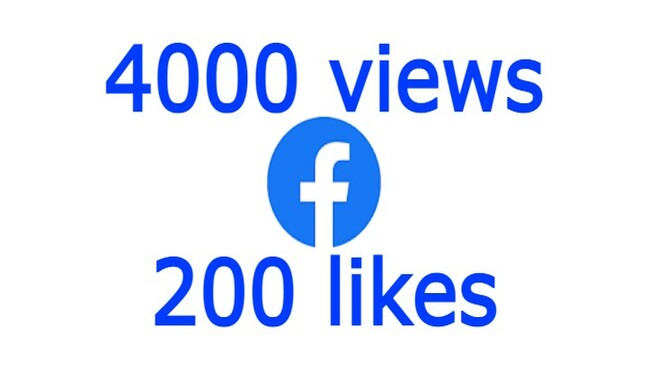 1724Get 5000+ Facebook Video Views with 200 Likes, lifetime guaranteed, Instant start