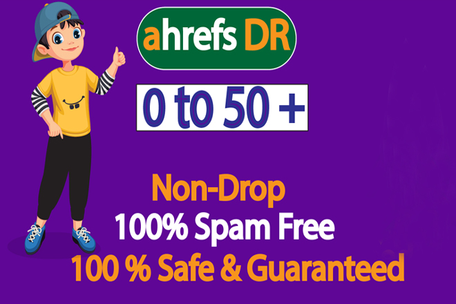 1895I will increase domain rating DR on Ahref 50 plus quickly