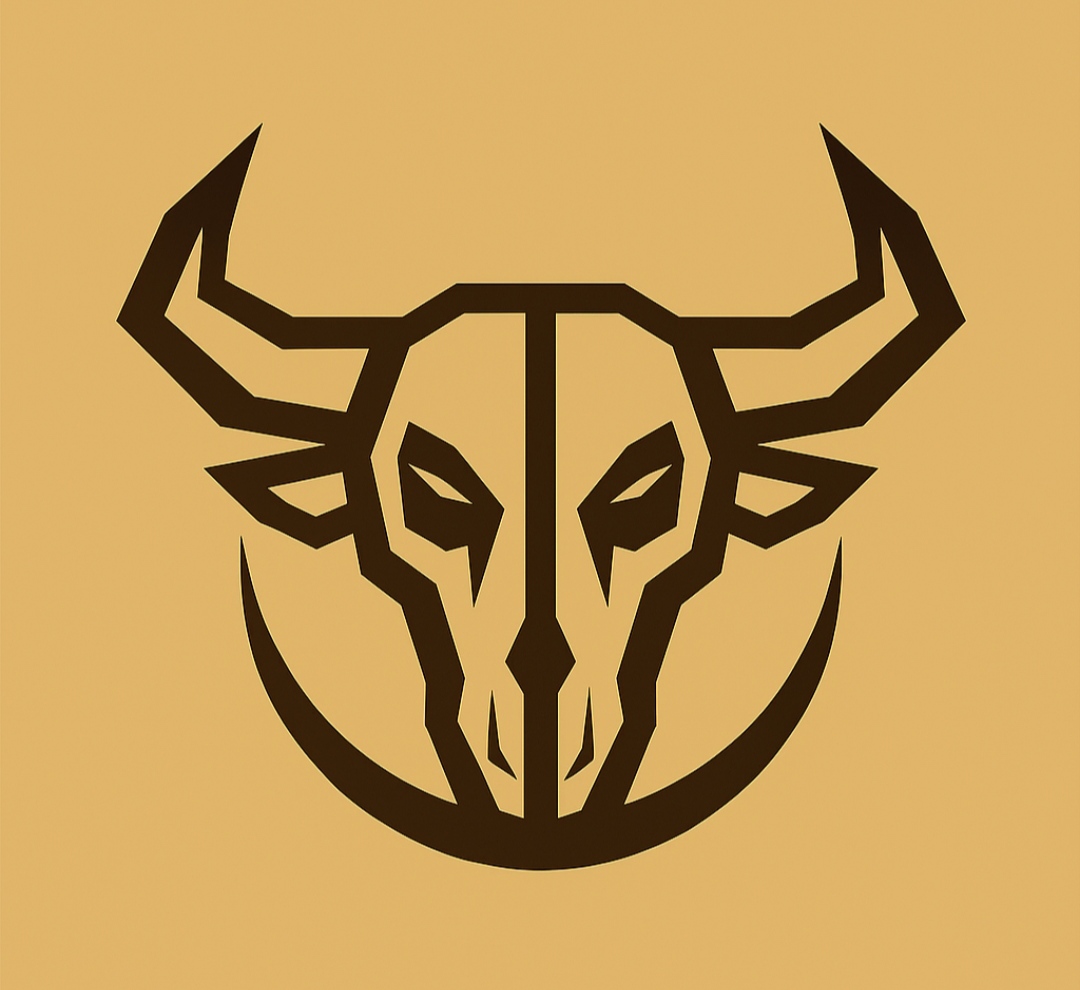238608Create Minimal Tribal Bull Skull Logo – Vector & Geometric Style”