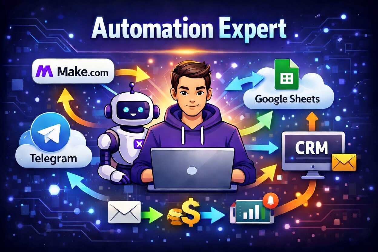 246006Automation Expert | Make.com | Telegram Bots | API Integrations